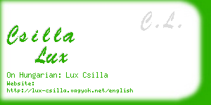 csilla lux business card